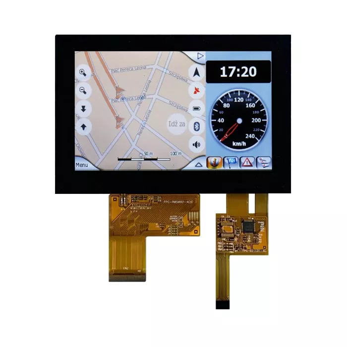 5インチ800x480トランスフレルティブTFTモジュール